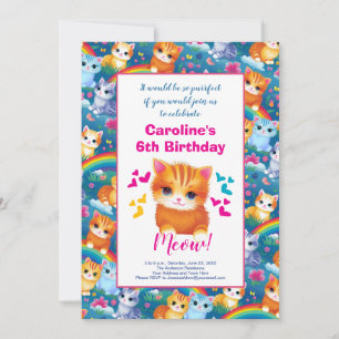 Geburtstagsparty für Girl Kittens auf Rainbows Ankündigung