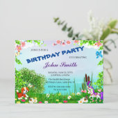 Geburtstagsparty für Hunde und Pferde Einladung (Stehend Vorderseite)