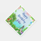 Geburtstagsparty für Hunde und Pferde Serviette (Ecke)