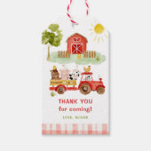 Geburtstagsparty für landwirtschaftliche Tiere Geschenkanhänger (Vorderseite)