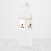 Geburtstagsparty für landwirtschaftliche Tiere Wasserflaschenetikett (Rückseite)
