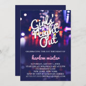 Geburtstagsparty für Mädchen Einladung (Vorne/Hinten)