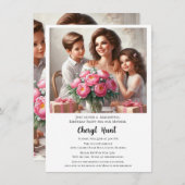 Geburtstagsparty für Mutter Familie Einladung (Vorne/Hinten)