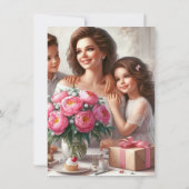 Geburtstagsparty für Mutter Familie Einladung (Rückseite)