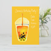 Geburtstagsparty für niedliche Teehäuser Einladung (Stehend Vorderseite)