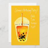 Geburtstagsparty für niedliche Teehäuser Einladung (Vorne/Hinten)