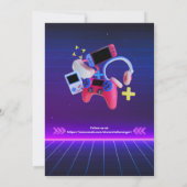 Geburtstagsparty für Videospiele Einladung (Rückseite)