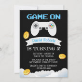 Geburtstagsparty für Videospiele Einladung (Vorderseite)