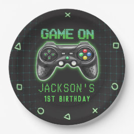 Geburtstagsparty für Videospiele Pappteller