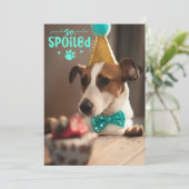 Geburtstagsparty für vier Freunde einladen Feiertagskarte (Stehend Vorderseite)