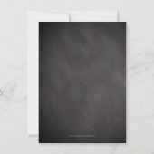 Geburtstagsparty für Vintages Schiefer Einladung (Rückseite)