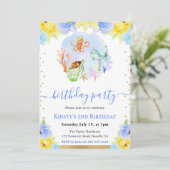 Geburtstagsparty für Wasserfarbenleute Einladung (Stehend Vorderseite)
