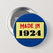 Geburtstagsparty geboren 1924 90 Button (Vorne & Hinten)