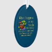 Geburtstagsparty-Geschenke Ornament (Vorderseite)