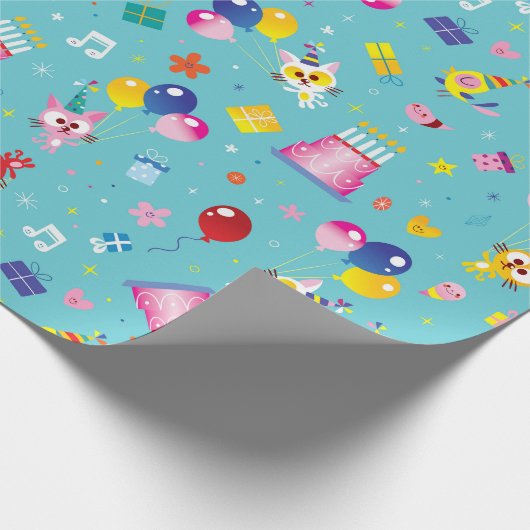 Geburtstagsparty Geschenkpapier (Ecke)