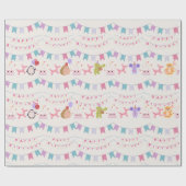 Geburtstagsparty Geschenkpapier (Flach)