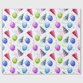 Geburtstagsparty Geschenkpapier (Flach)