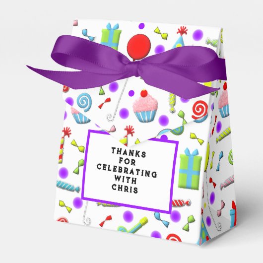 Geburtstagsparty Geschenkschachtel (Vorderseite)