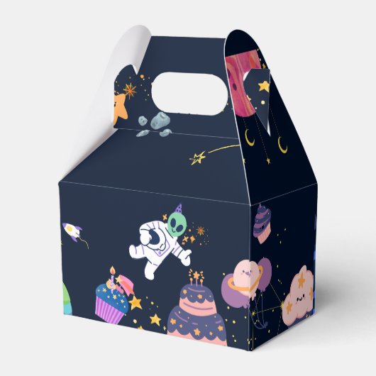 Geburtstagsparty Geschenkschachtel (Rückseite)