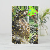 Geburtstagsparty Giraffe Einladung (Stehend Vorderseite)