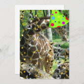 Geburtstagsparty Giraffe Einladung (Vorne/Hinten)