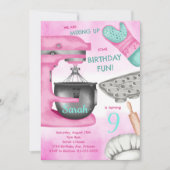 Geburtstagsparty Girly Kochen Einladung (Vorderseite)