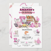 Geburtstagsparty Giro Kochen Geburtstagsparty Einladung (Vorne/Hinten)