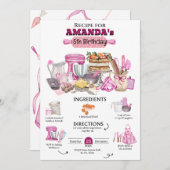 Geburtstagsparty Giro Kochen Geburtstagsparty Einladung (Vorne/Hinten)