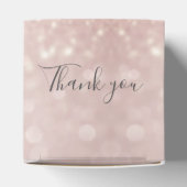 Geburtstagsparty Glitzer Rose Gold Metallname Geschenkschachtel (Oben)