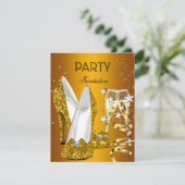 Geburtstagsparty Gold Yellow Shoes Einladung (Stehend Vorderseite)