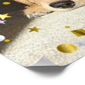 Geburtstagsparty Golden Retriever Poster (Ecke)