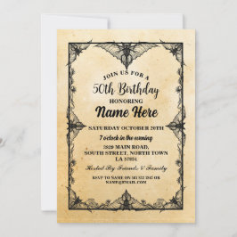 Geburtstagsparty Gothic Frame Einladung Halloween