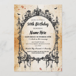 Geburtstagsparty Gothic Frame Einladung Halloween