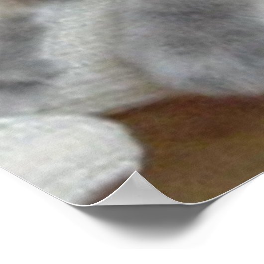 Geburtstagsparty Gray Cat Poster (Ecke)