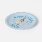 Geburtstagsparty Great Pyrenäen Paper Teller (Schrägansicht)