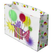 Geburtstagsparty Große Geschenktüte (Rückseite Schrägansicht)