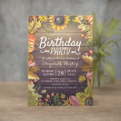 Geburtstagsparty Herbstmapel Sonnenblume Pumpkin W Einladung