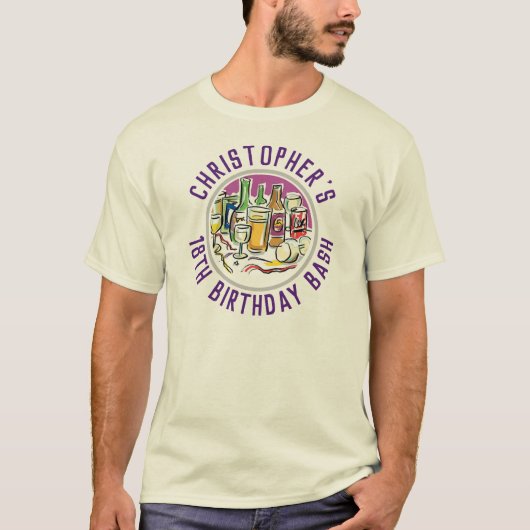 Geburtstagsparty im Alter von 18 Jahren T-Shirt (Vorderseite)