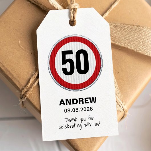 Geburtstagsparty im benutzerdefinierten Alter mit Geschenkanhänger