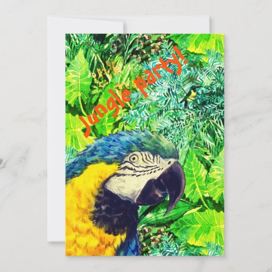 Geburtstagsparty im Dschungel Einladung (Vorderseite)