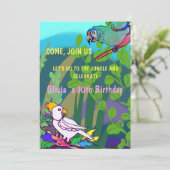 Geburtstagsparty im Dschungel Einladung (Stehend Vorderseite)