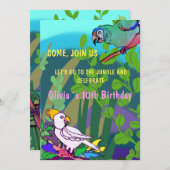 Geburtstagsparty im Dschungel Einladung (Vorne/Hinten)