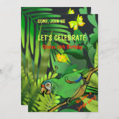 Geburtstagsparty im Dschungel Einladung (Vorne/Hinten)