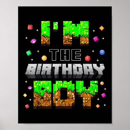 Geburtstagsparty im Geburtstagsspiel Pixel Boy Poster (Vorne)