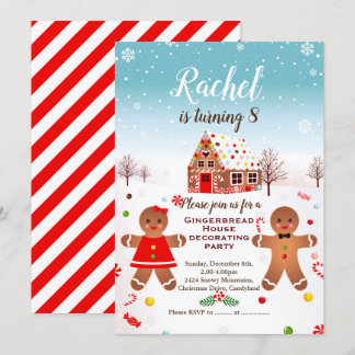 Geburtstagsparty im Gingerbread-Haus einladen Einladung