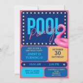 Geburtstagsparty im lebendigen und lustigen Pool Einladung (Vorderseite)