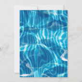 Geburtstagsparty im lebendigen und lustigen Pool Einladung (Rückseite)