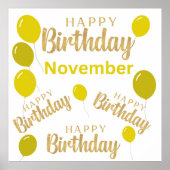 Geburtstagsparty im November Poster (Vorne)