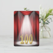 Geburtstagsparty im Rampenlicht Einladung (Stehend Vorderseite)