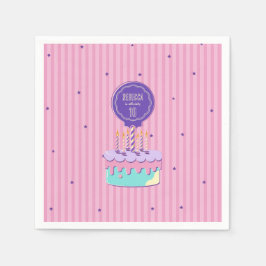 Geburtstagsparty im Retro-Stil Serviette